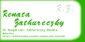 renata zathureczky business card