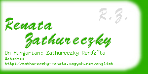 renata zathureczky business card